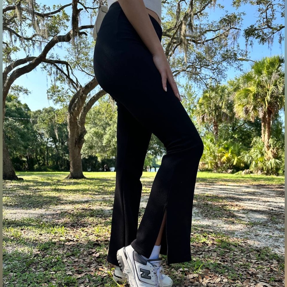 UO black flared pants